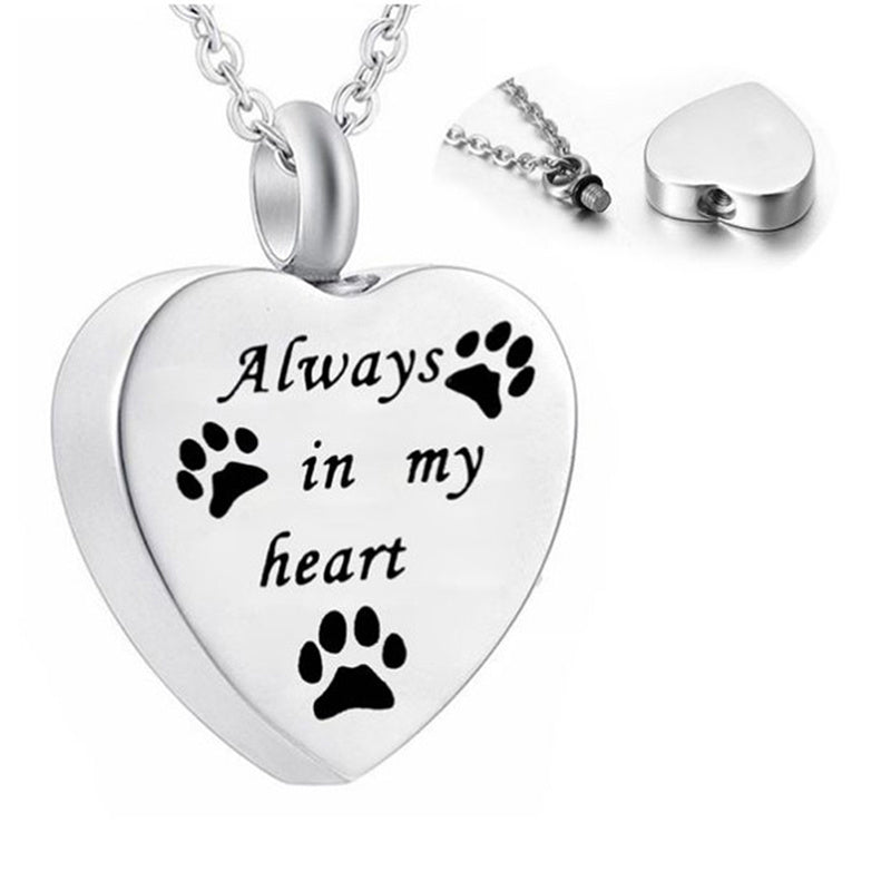 Necklace Keepsake Cremation-Ash Heart-Pendant Stainless-Steel Jewelry Custom Memorial